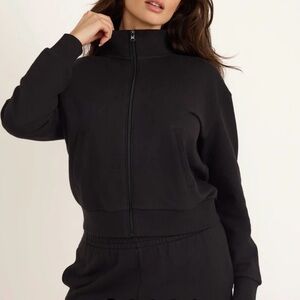 Organic Basics Black Zip-Up Jacket